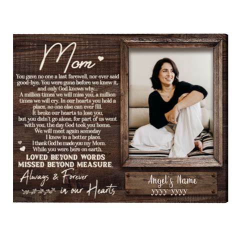 custom memorial gift for mom